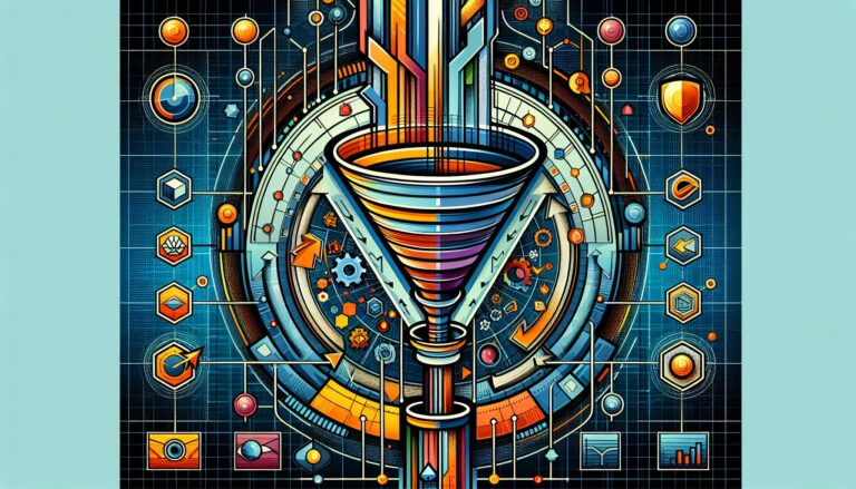infographic digital marketing funnel vector