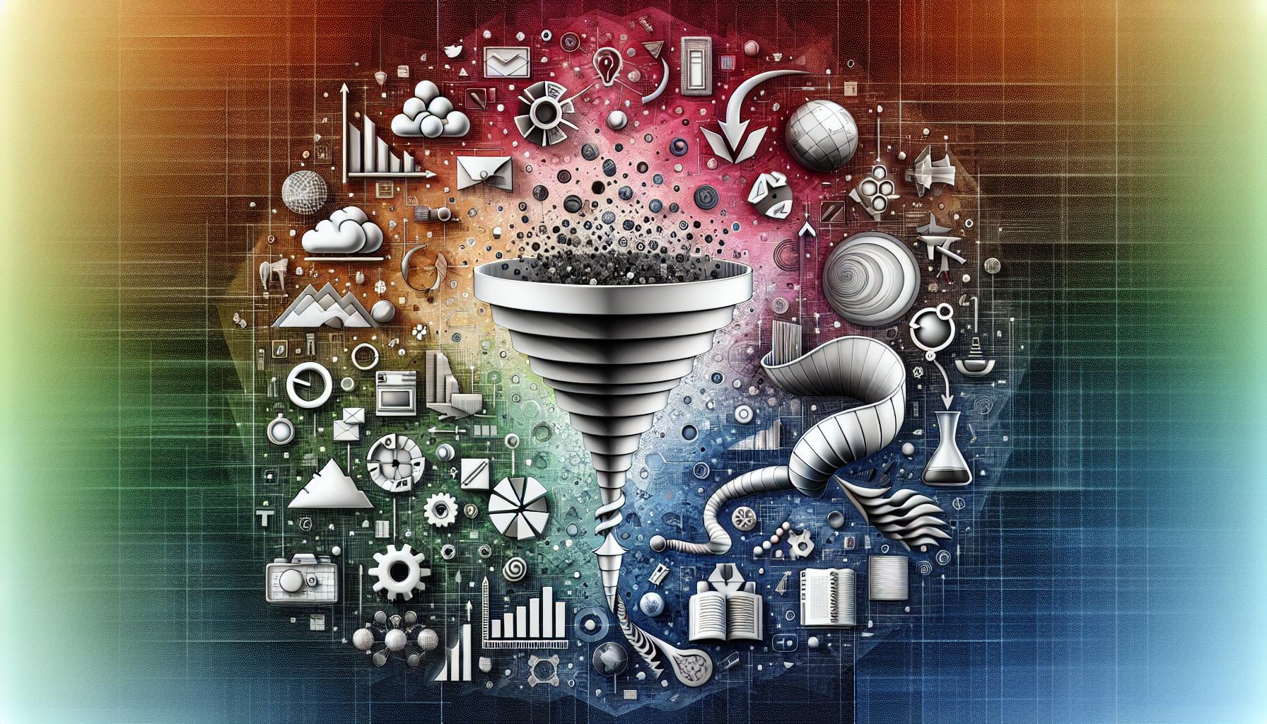 infographic funnel stages